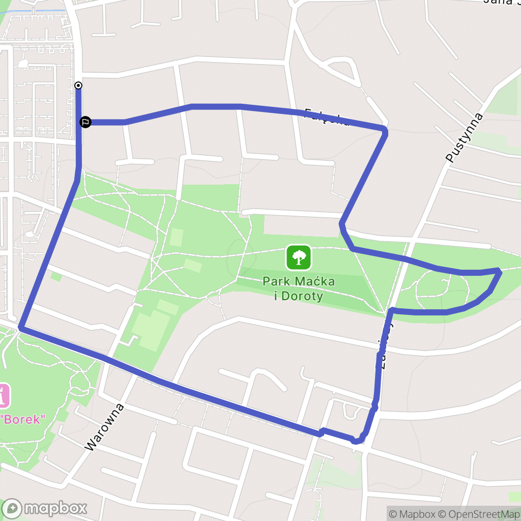 Kraków: mapa trasy - Poland