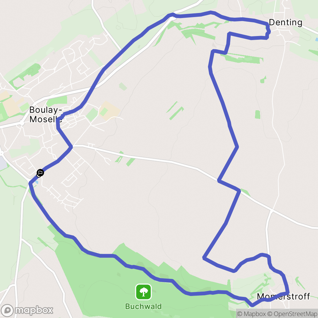 Boulay-Moselle : carte du parcours de randonnée - France