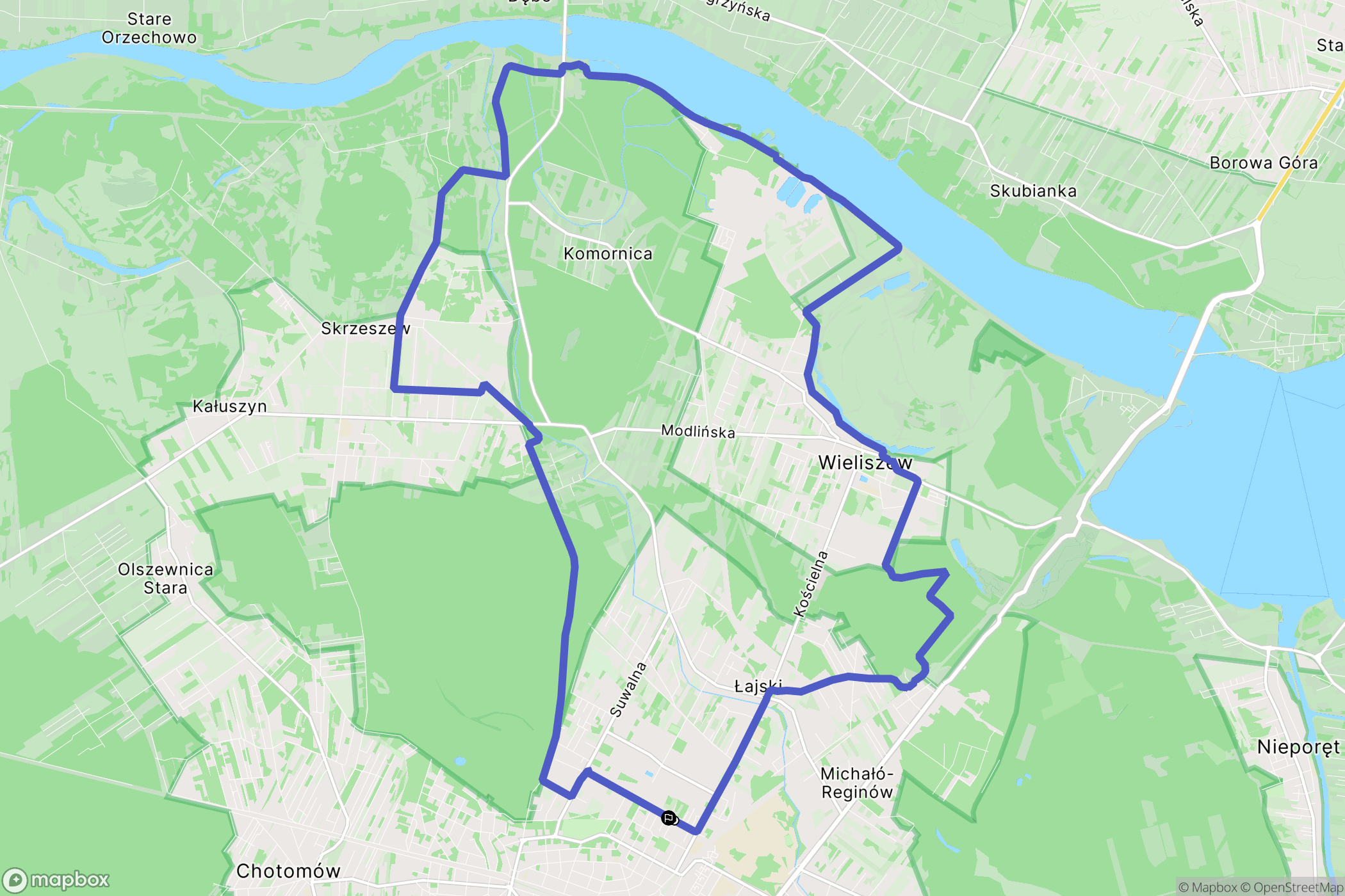Legionowo: mapa trasy - Poland