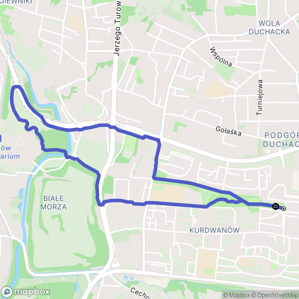 Kraków: mapa trasy - Poland