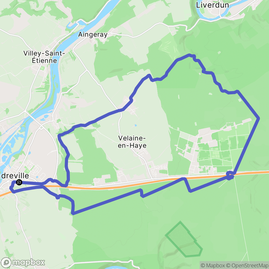 Gondreville : carte du parcours de randonnée - France