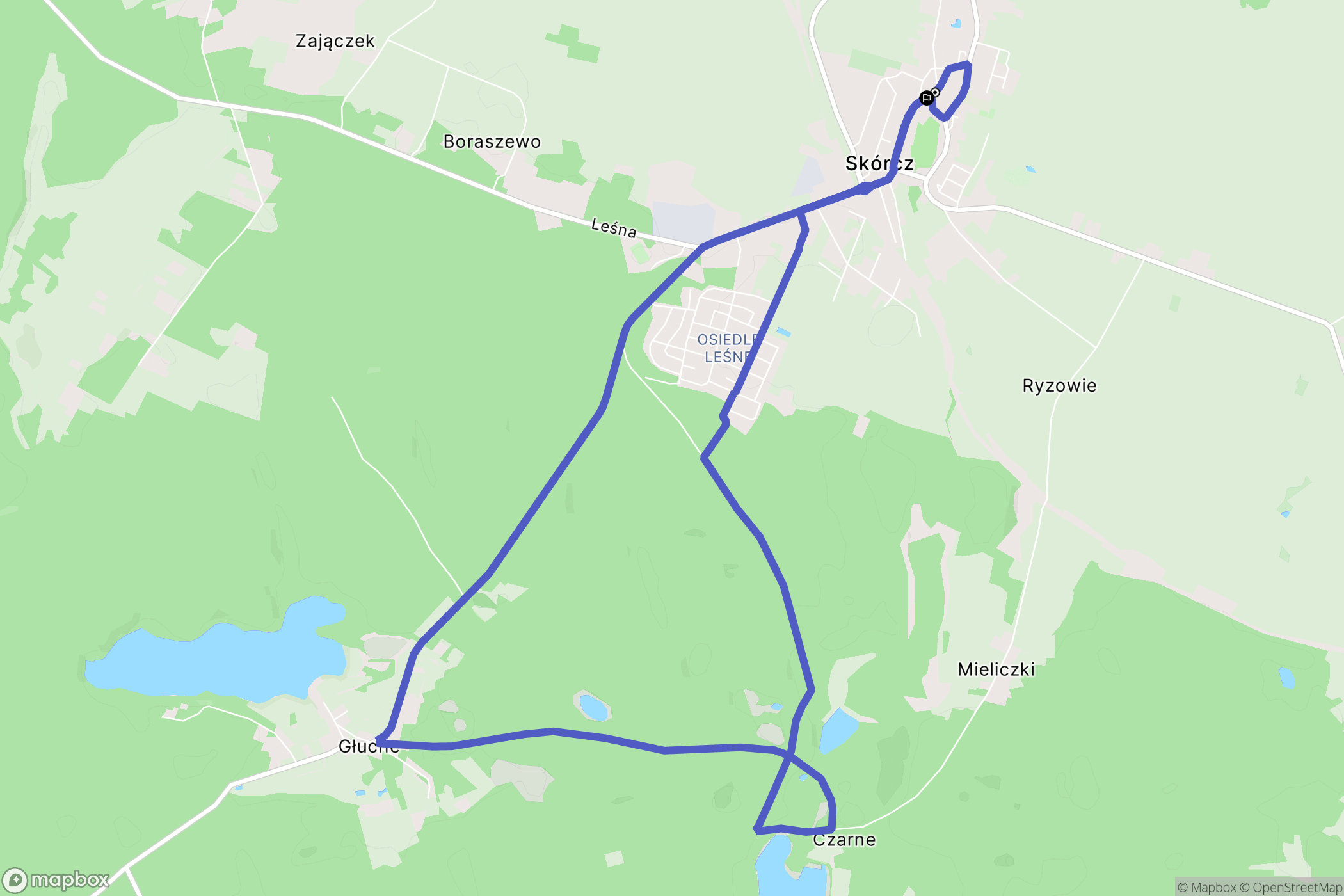 Skórcz: mapa trasy - Poland