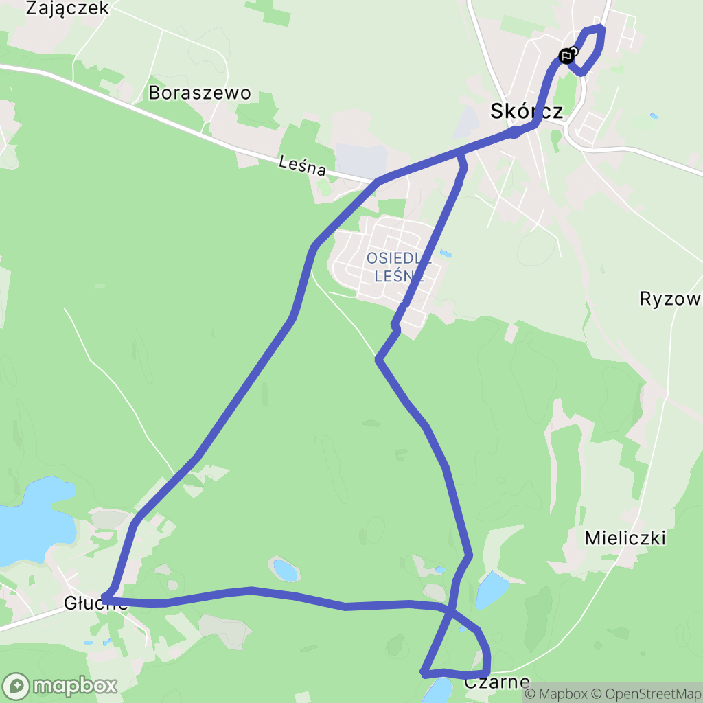 Skórcz: mapa trasy - Poland