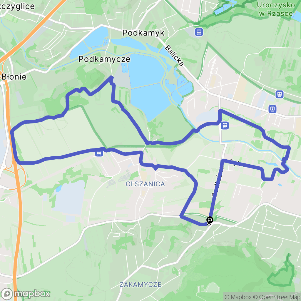 Kraków: mapa trasy - Poland