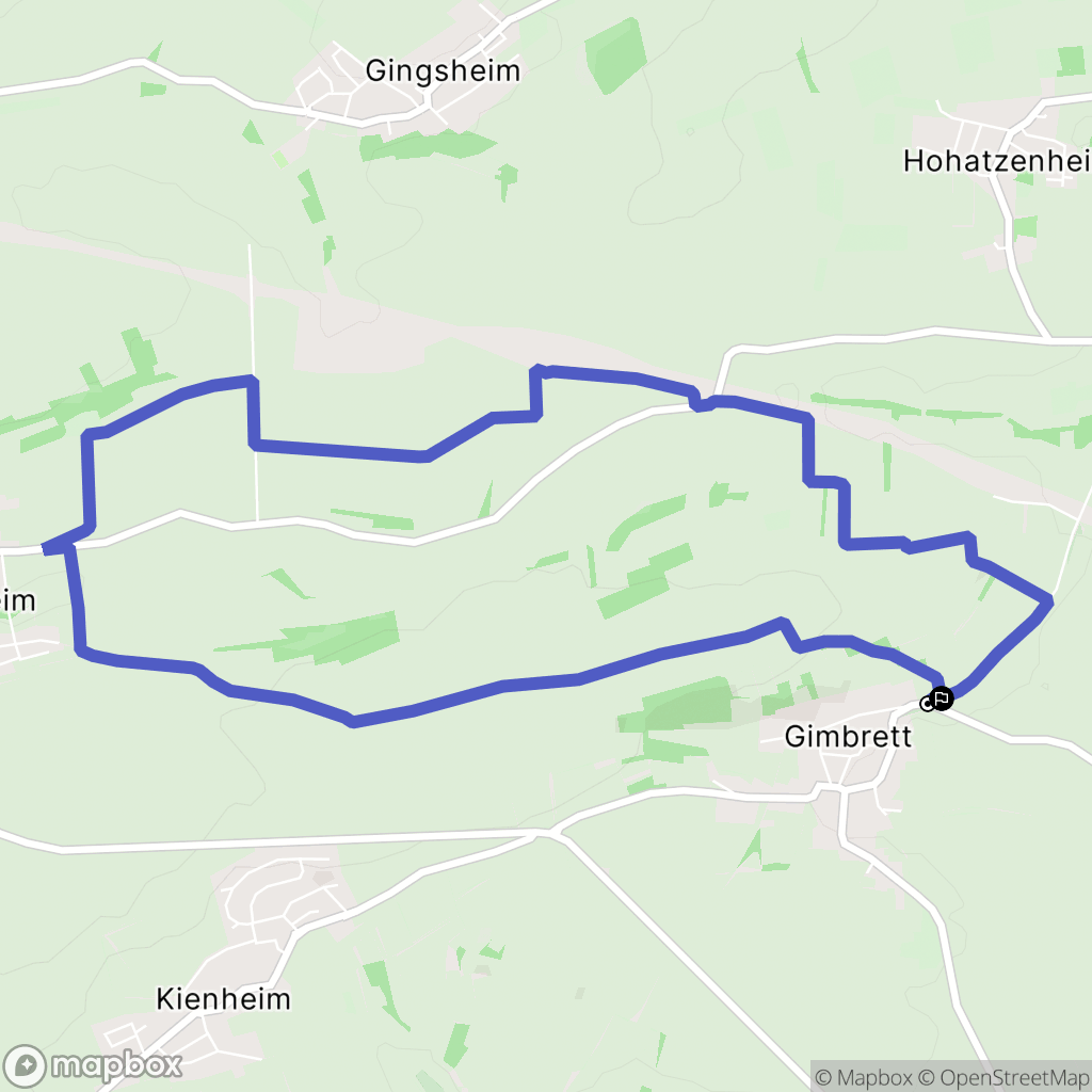 Berstett : carte du parcours de randonnée - France