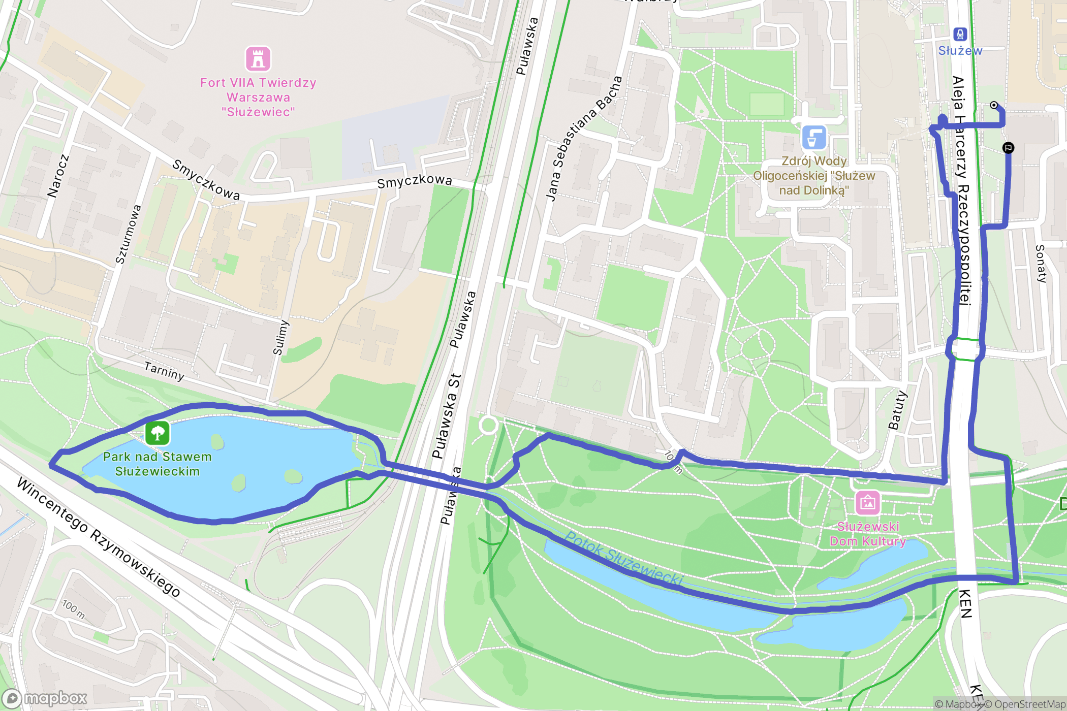 Warszawa: mapa trasy - Poland