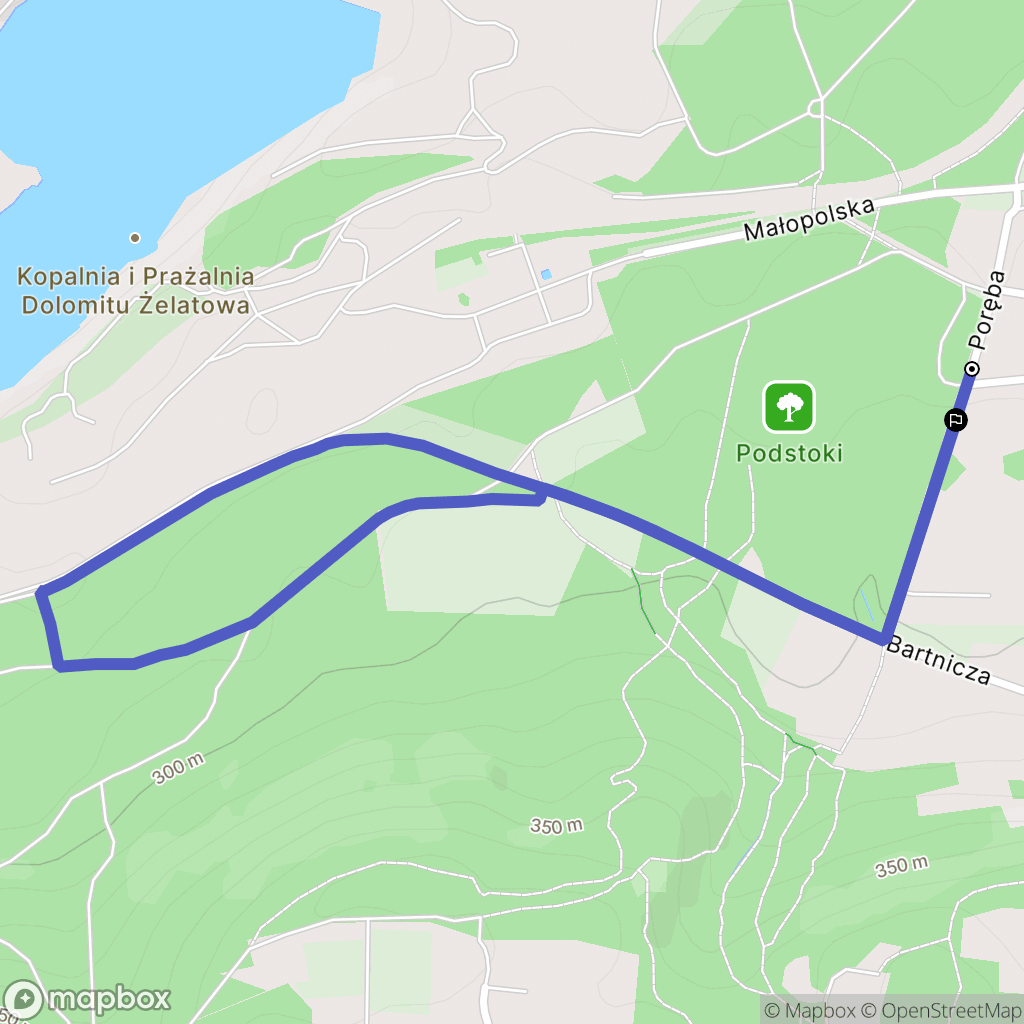 Pogorzyce: mapa trasy - Poland
