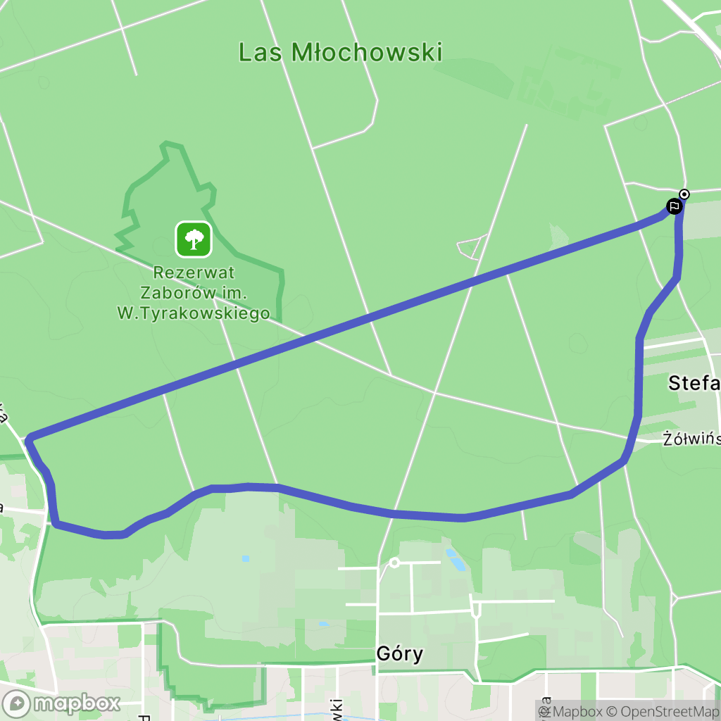 Nadarzyn: mapa trasy - Poland