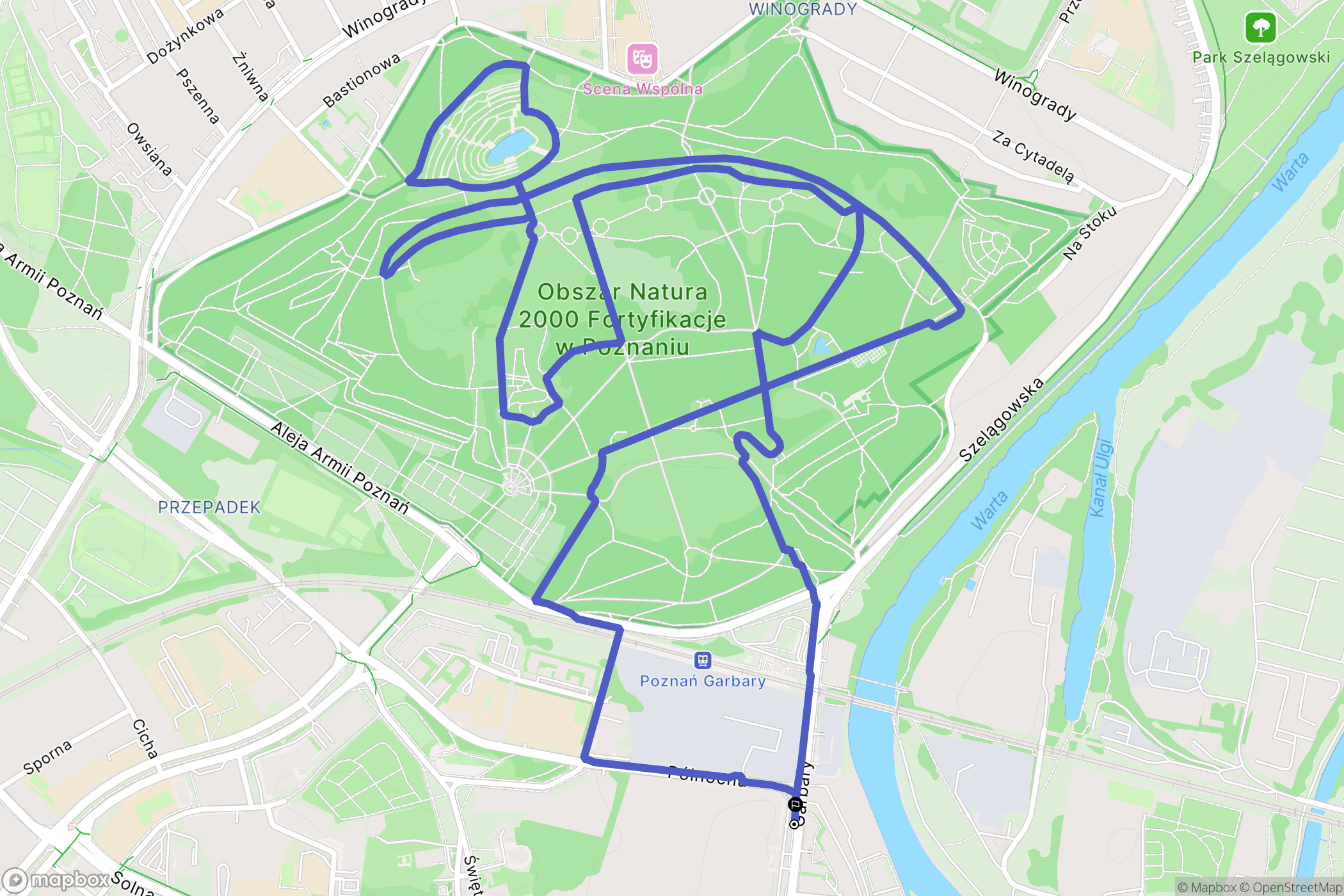 Poznań: mapa trasy - Poland