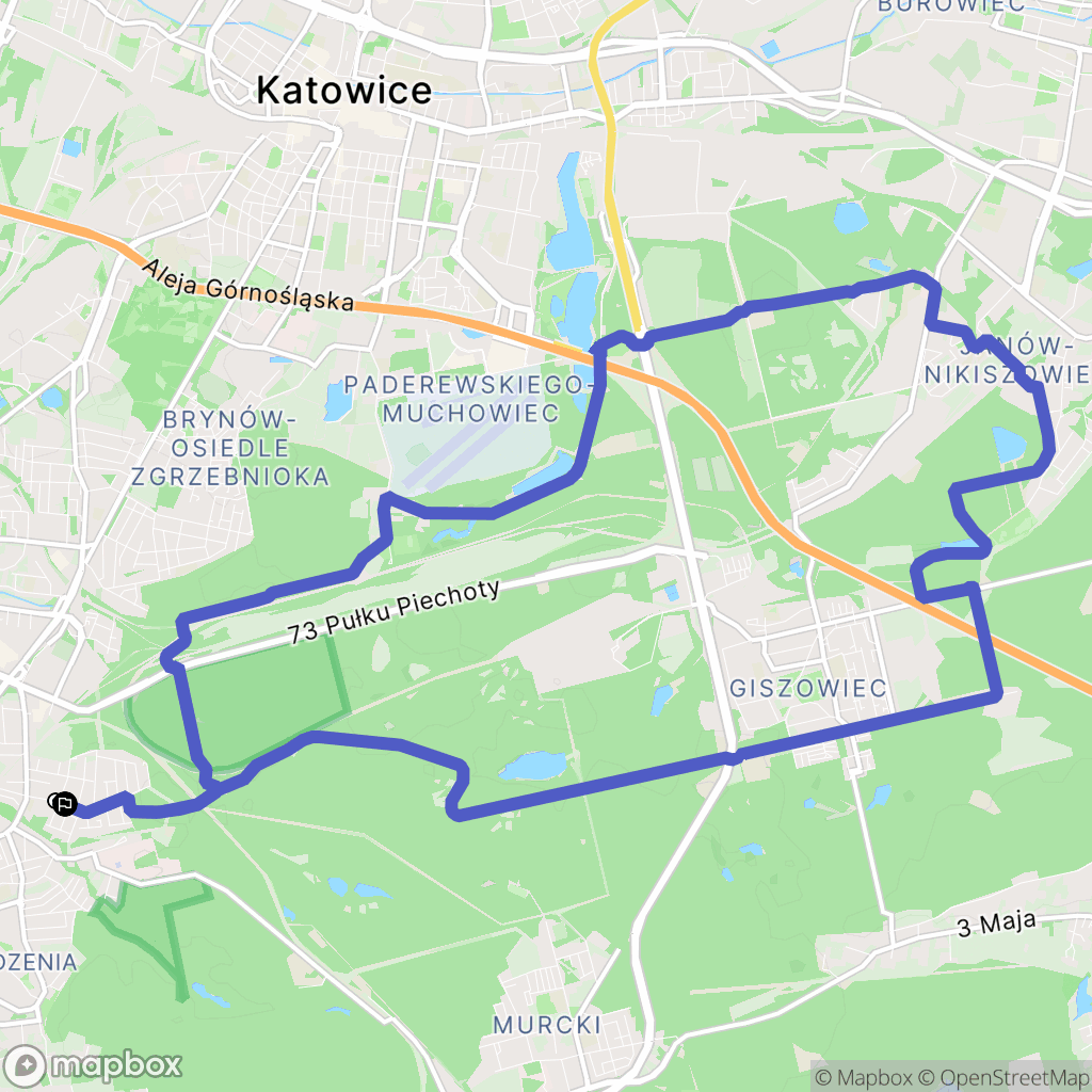 Katowice: mapa trasy - Poland