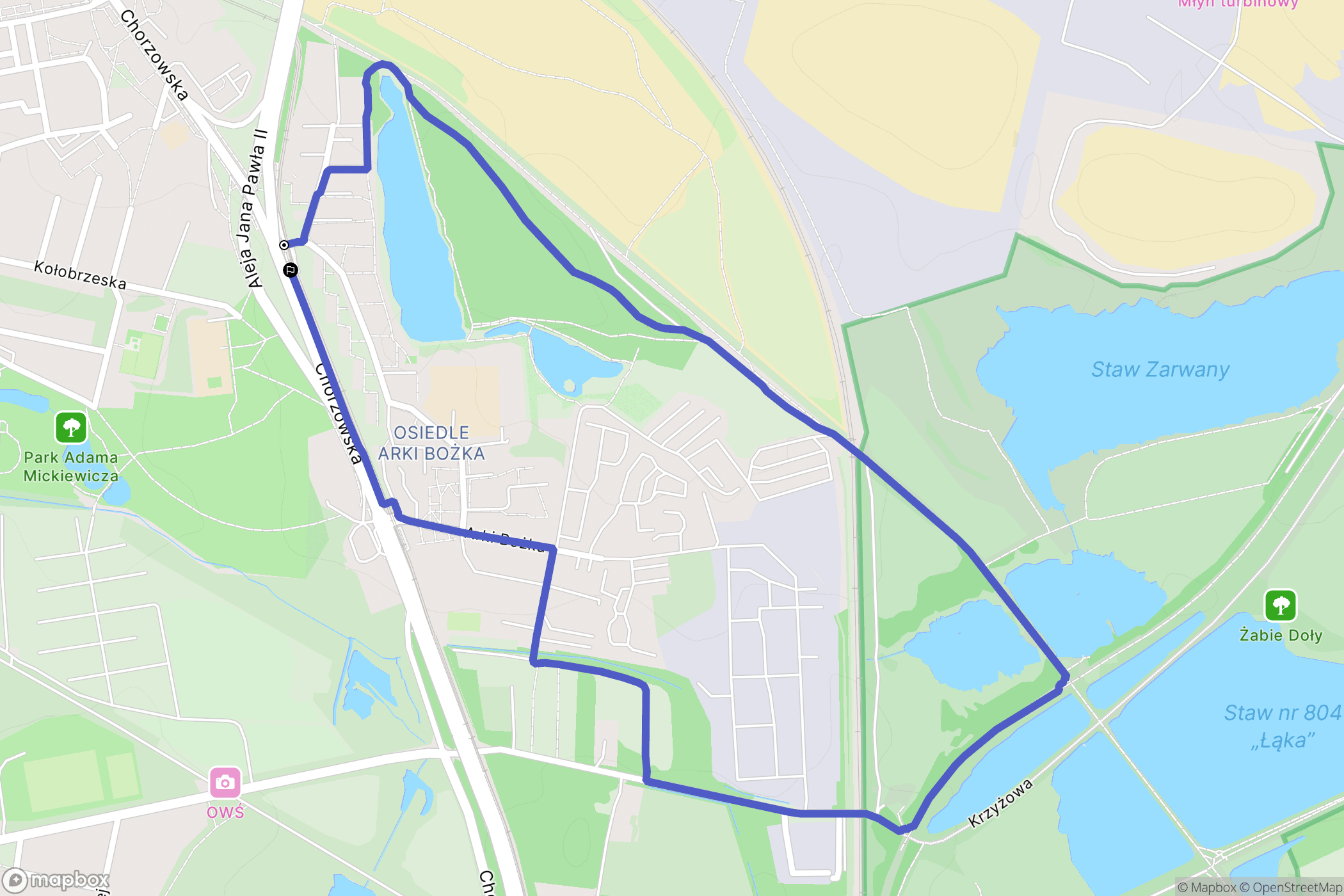 Bytom: mapa trasy - Poland