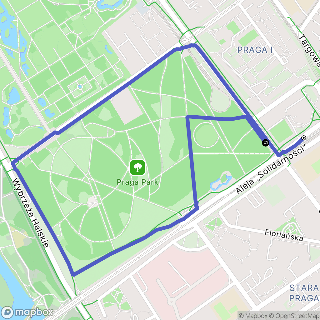 Warszawa: mapa trasy - Poland