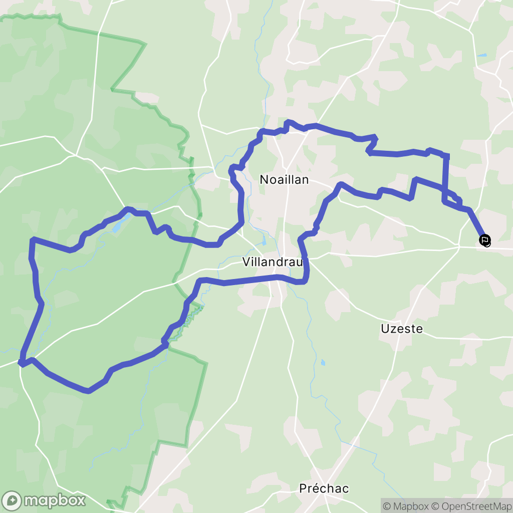 Le Nizan : carte du parcours de randonnée - France
