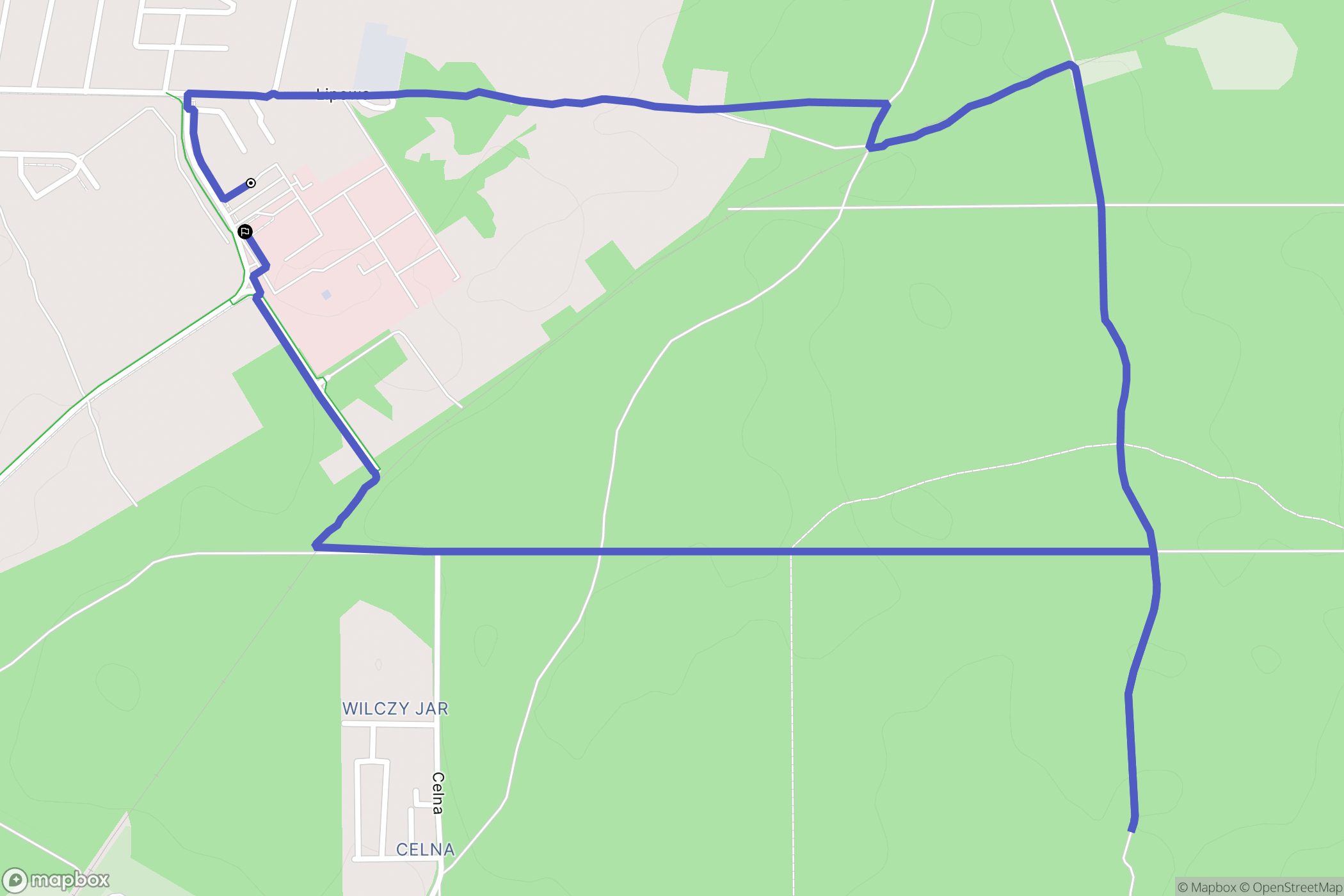Hajnówka: mapa trasy - Poland