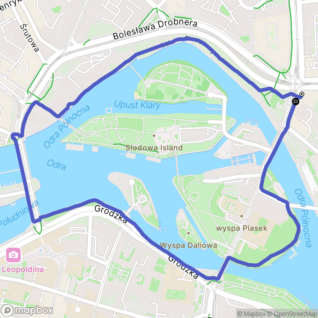 Wrocław: mapa trasy - Poland