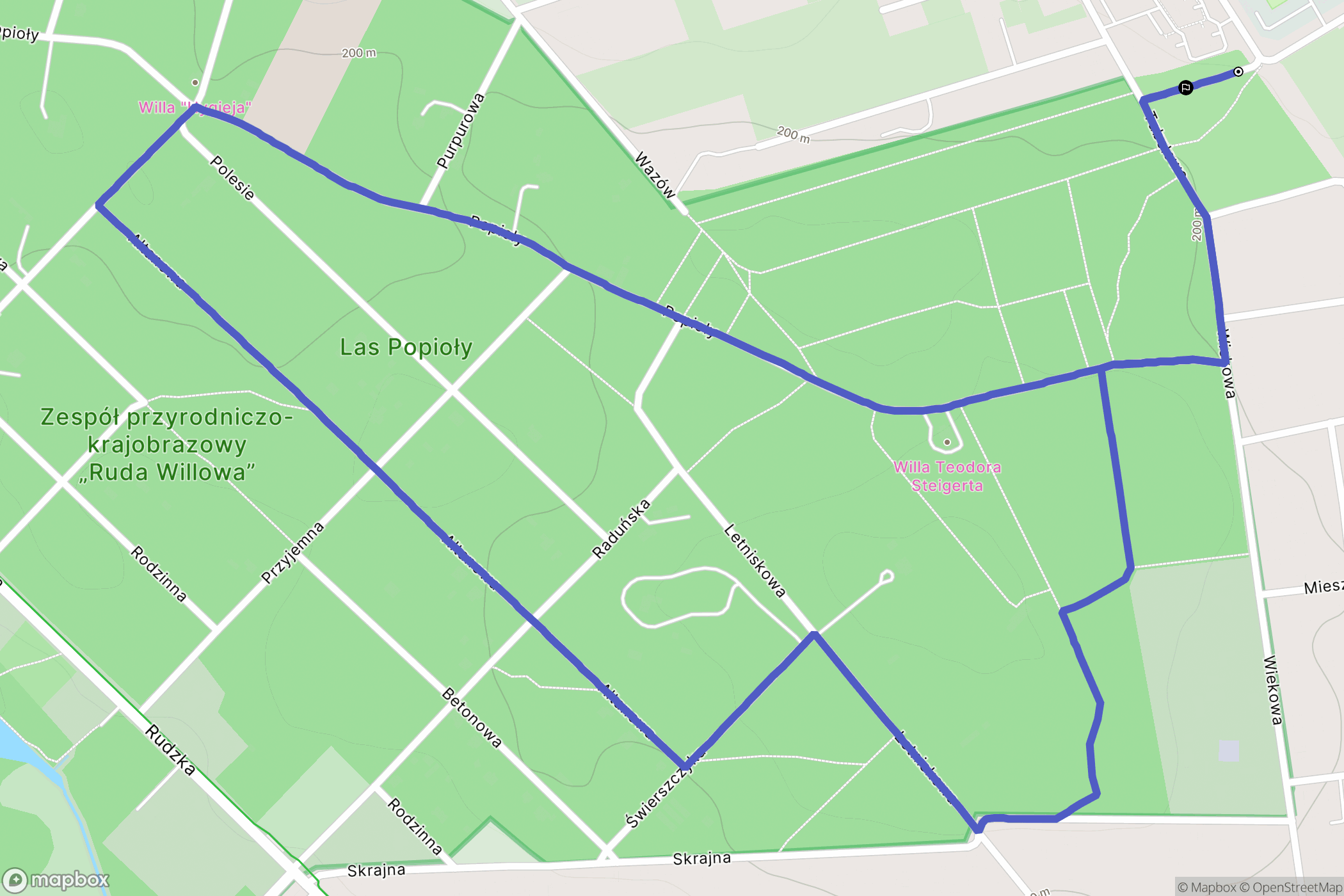 Łódź: mapa trasy - Poland
