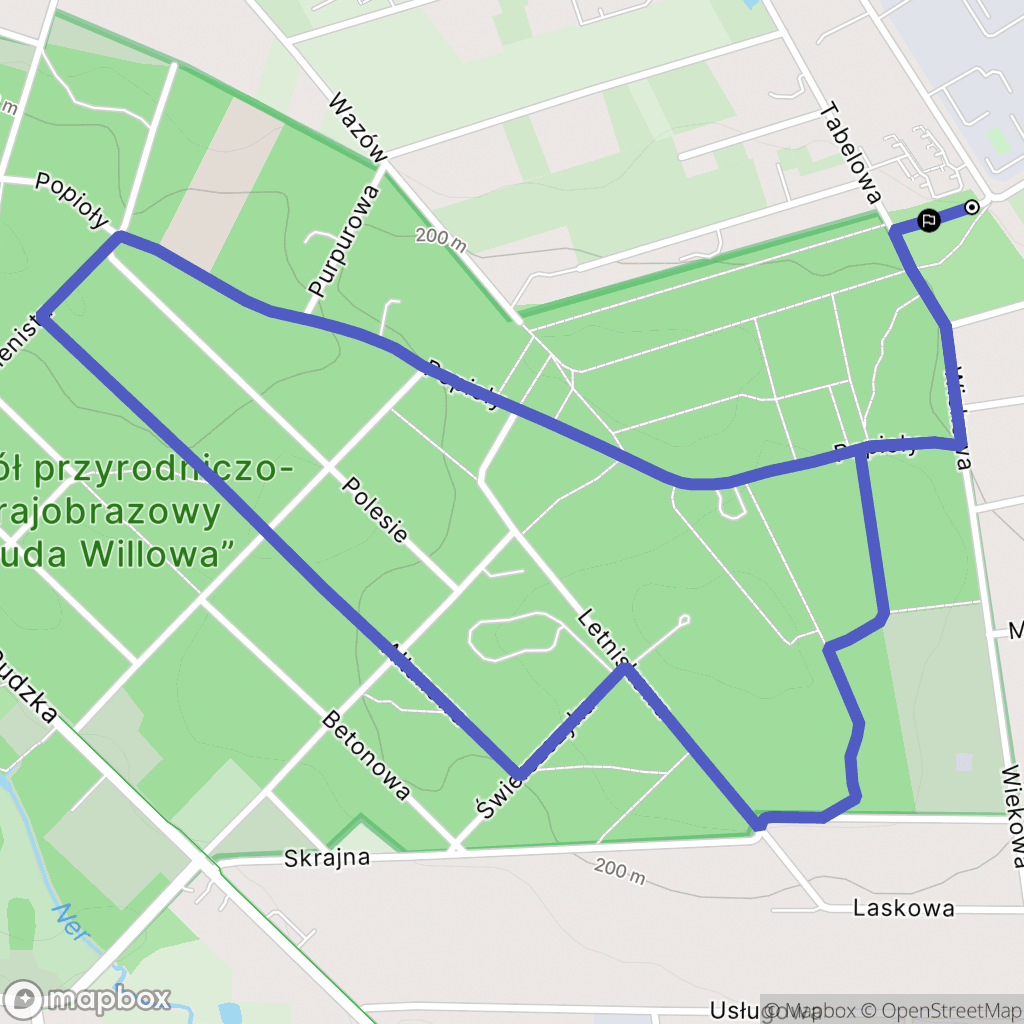 Łódź: mapa trasy - Poland