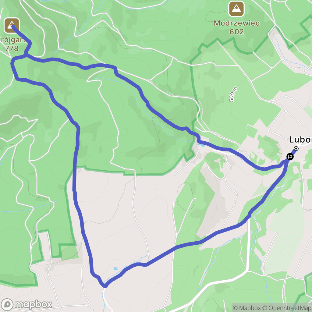 Lubomin: mapa trasy - Poland
