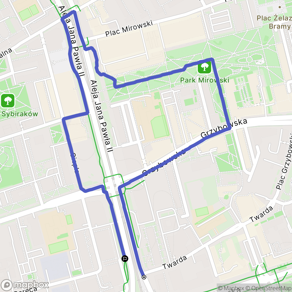 Warszawa: mapa trasy - Poland