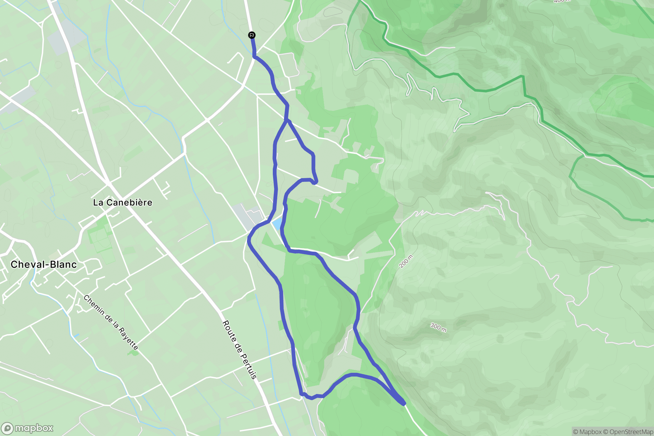 Cavaillon : carte du parcours de randonnée - France