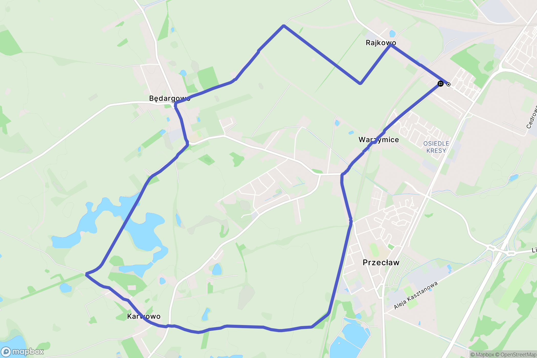 Szczecin: mapa trasy - Poland