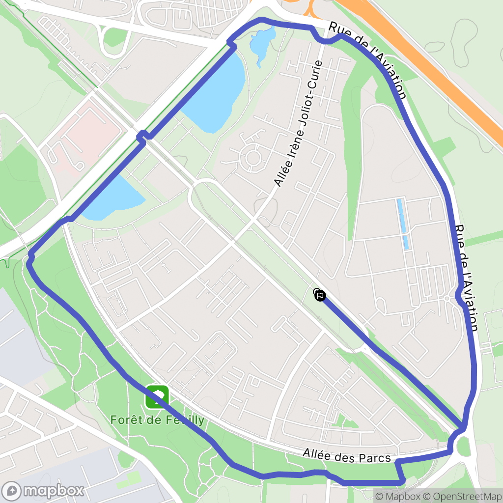 Saint-Priest : carte du parcours de randonnée - France