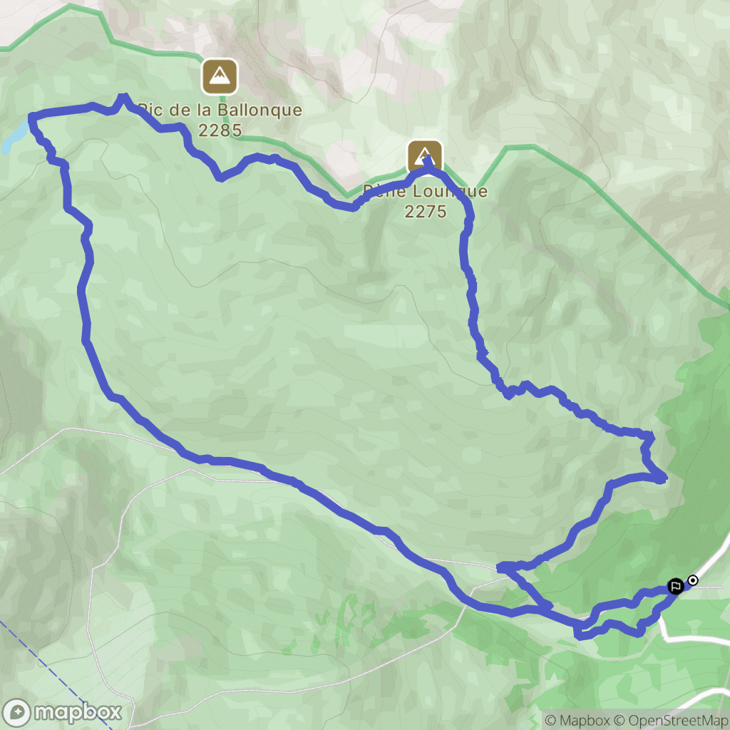 Campan : carte du parcours de randonnée - France