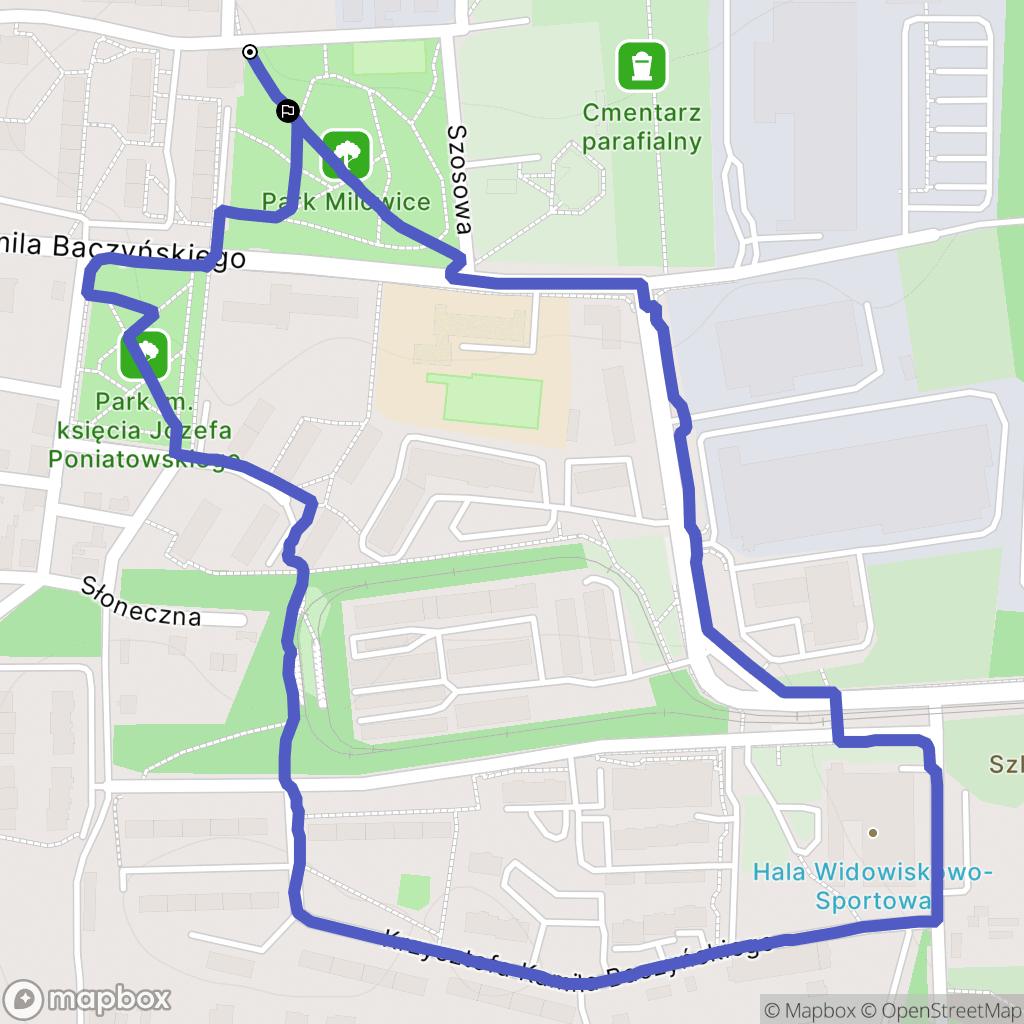 Sosnowiec: mapa trasy - Poland