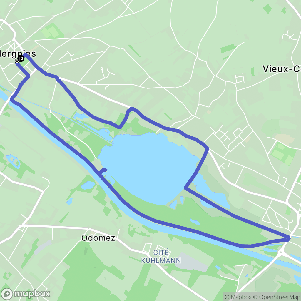 Hergnies : carte du parcours de randonnée - France