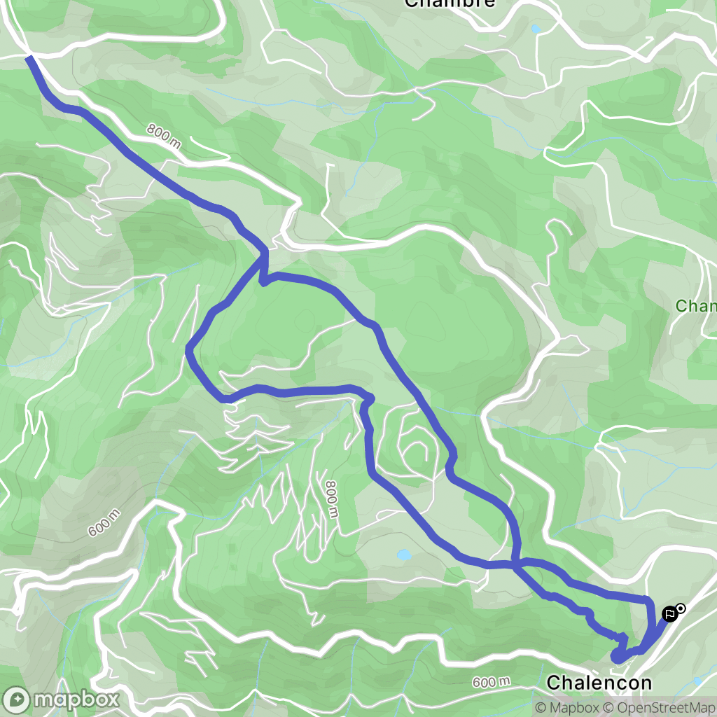 Chalencon : carte du parcours de randonnée - France