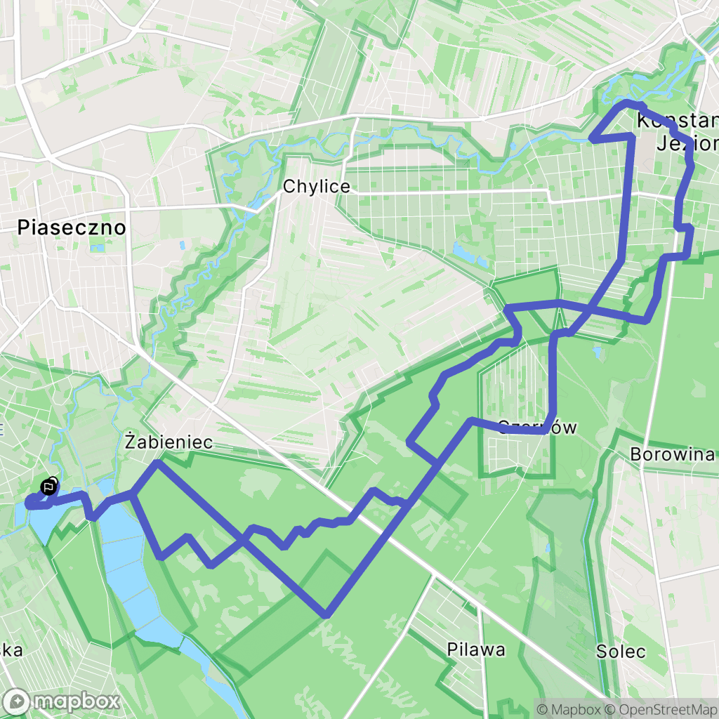 Piaseczno: mapa trasy - Poland