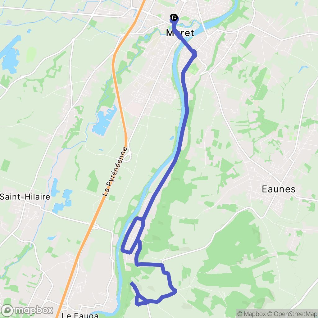 Muret : carte du parcours de randonnée - France
