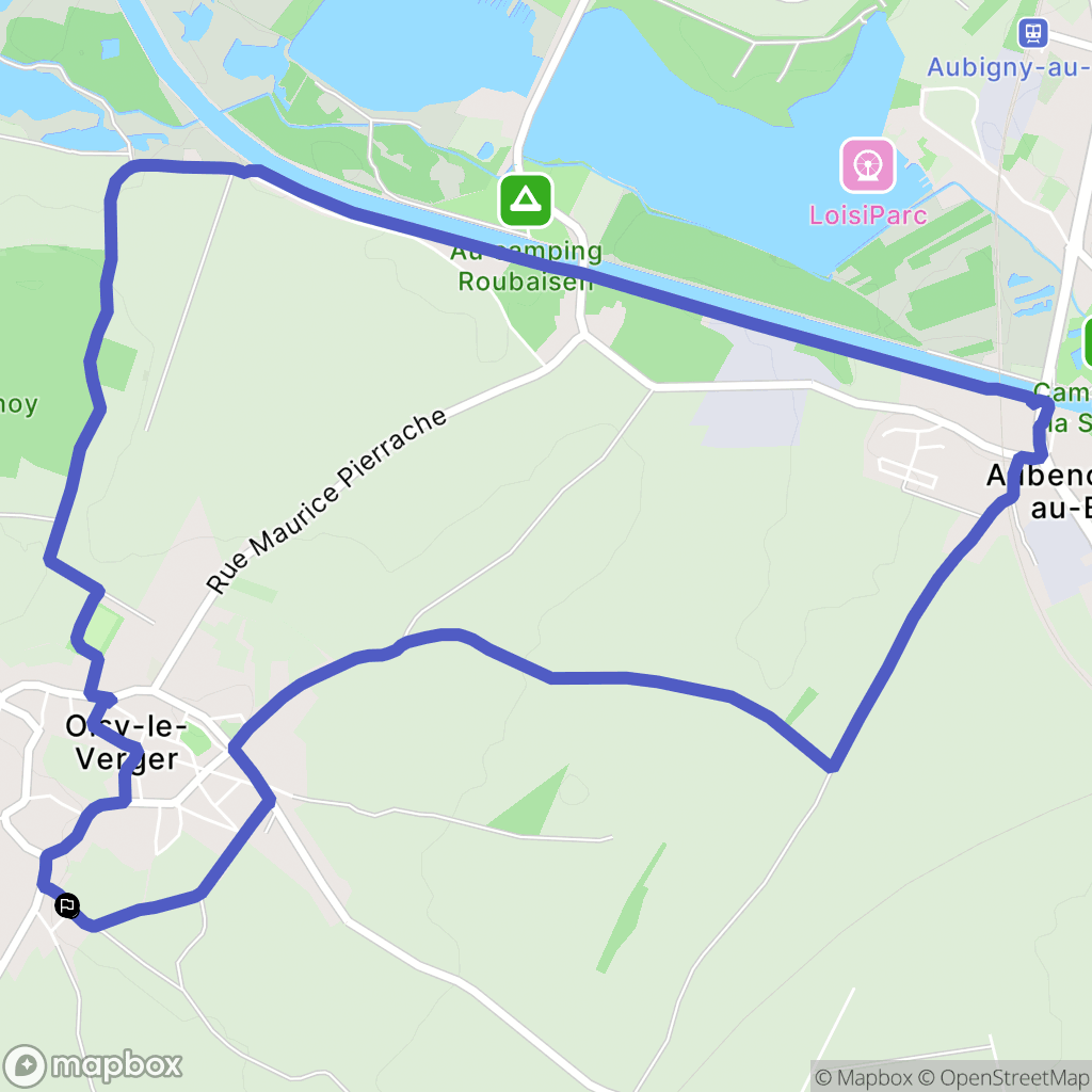Oisy-le-Verger : carte du parcours de randonnée - France