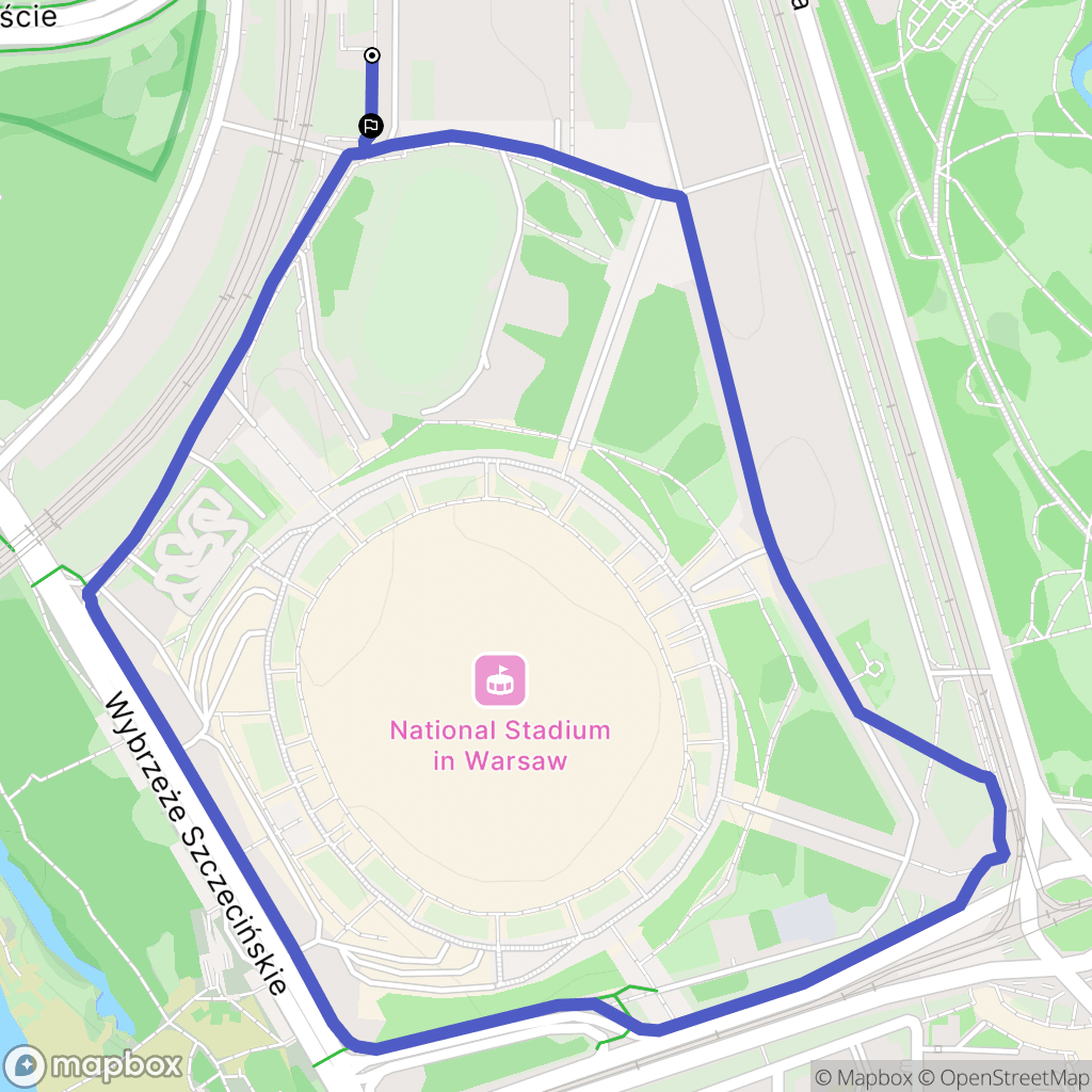Warszawa: mapa trasy - Poland