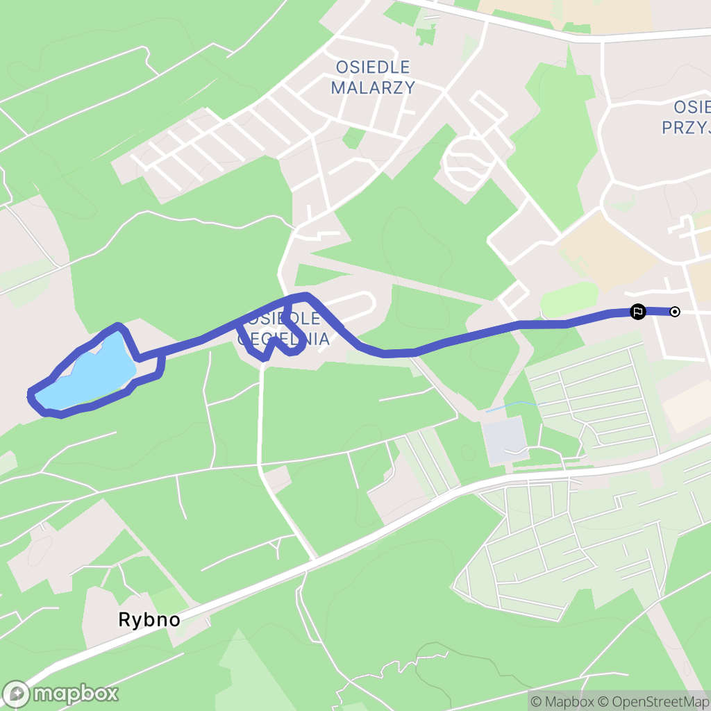 Zielona Góra: mapa trasy - Poland