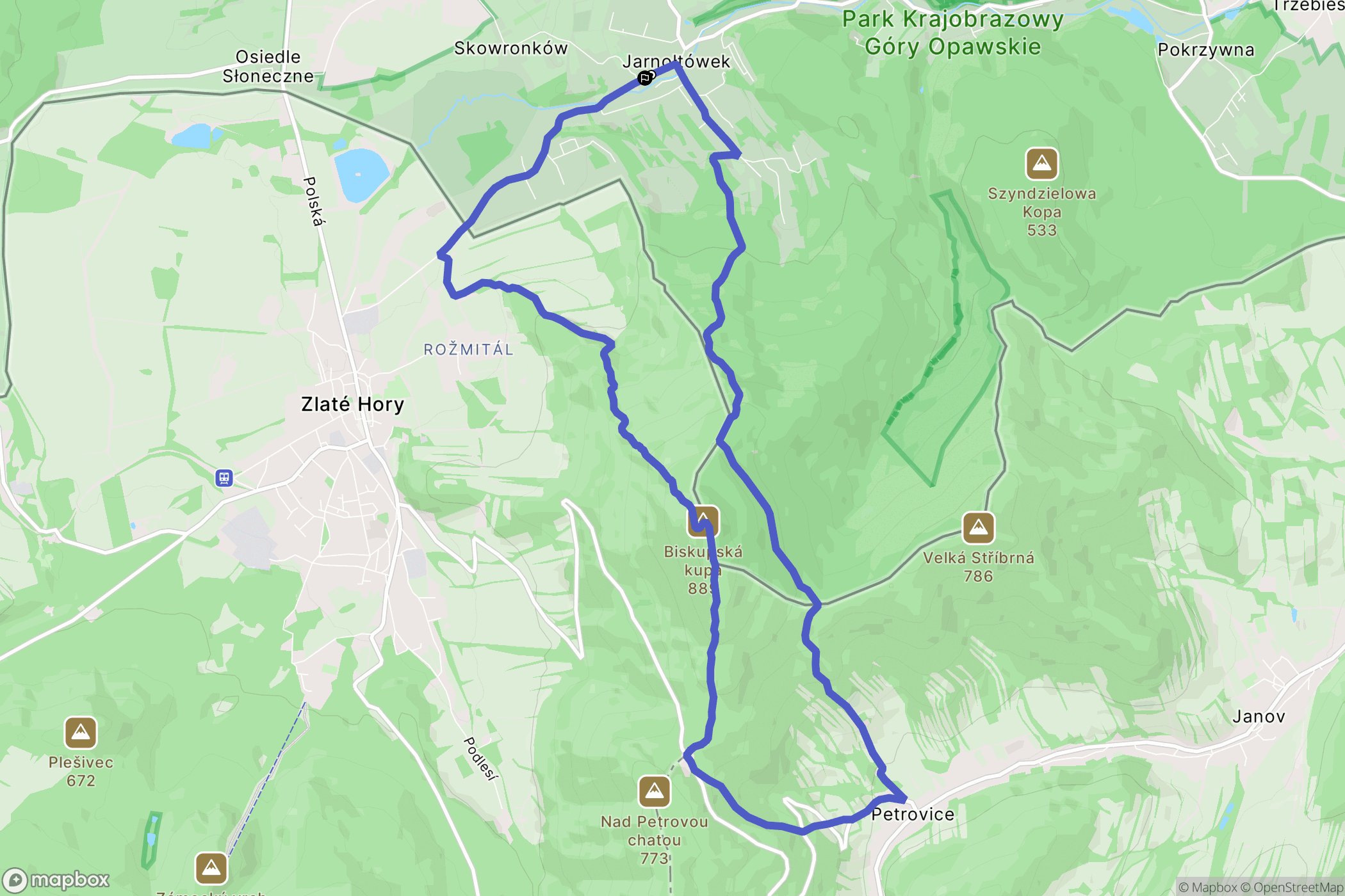 Jarnołtówek: mapa trasy - Poland