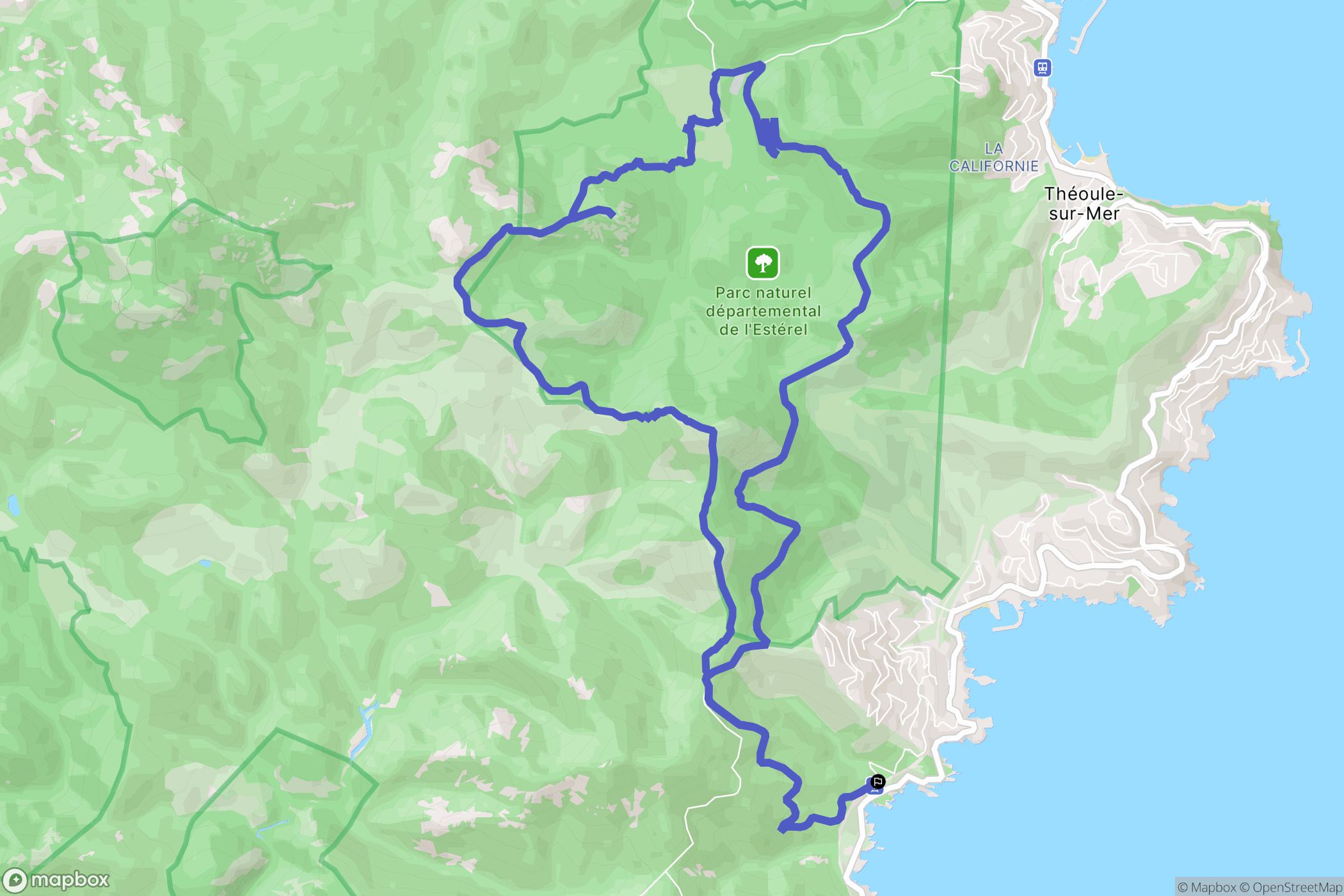 Saint-Raphaël : carte du parcours de randonnée - France