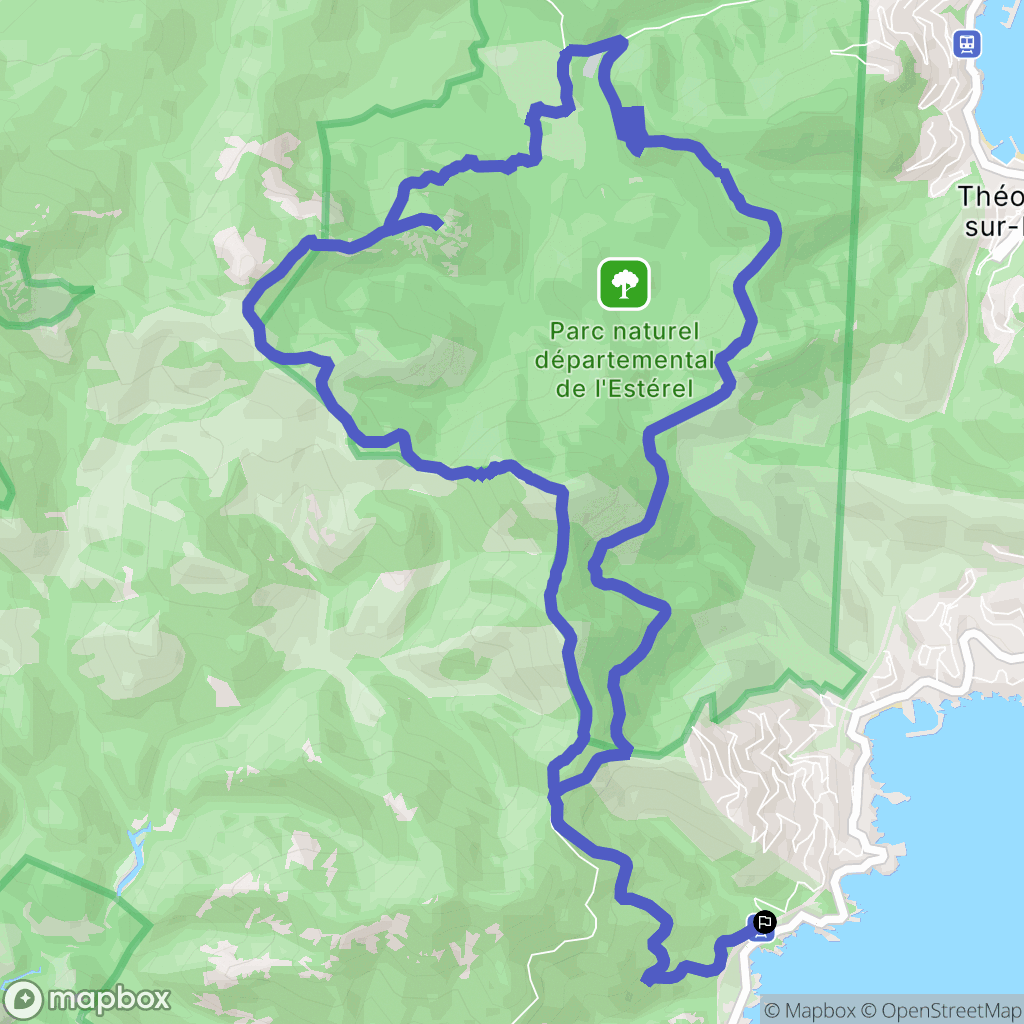 Saint-Raphaël : carte du parcours de randonnée - France