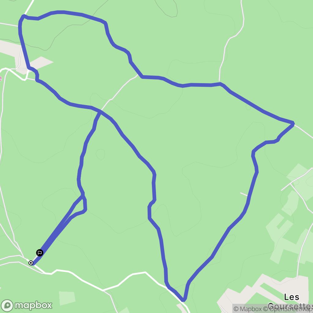 Savignac-les-Églises : carte du parcours de randonnée - France