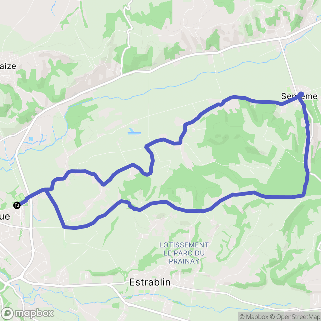 Pont-Évêque : carte du parcours de randonnée - France