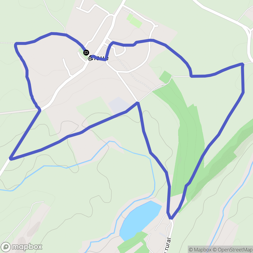 Cloué : carte du parcours de randonnée - France
