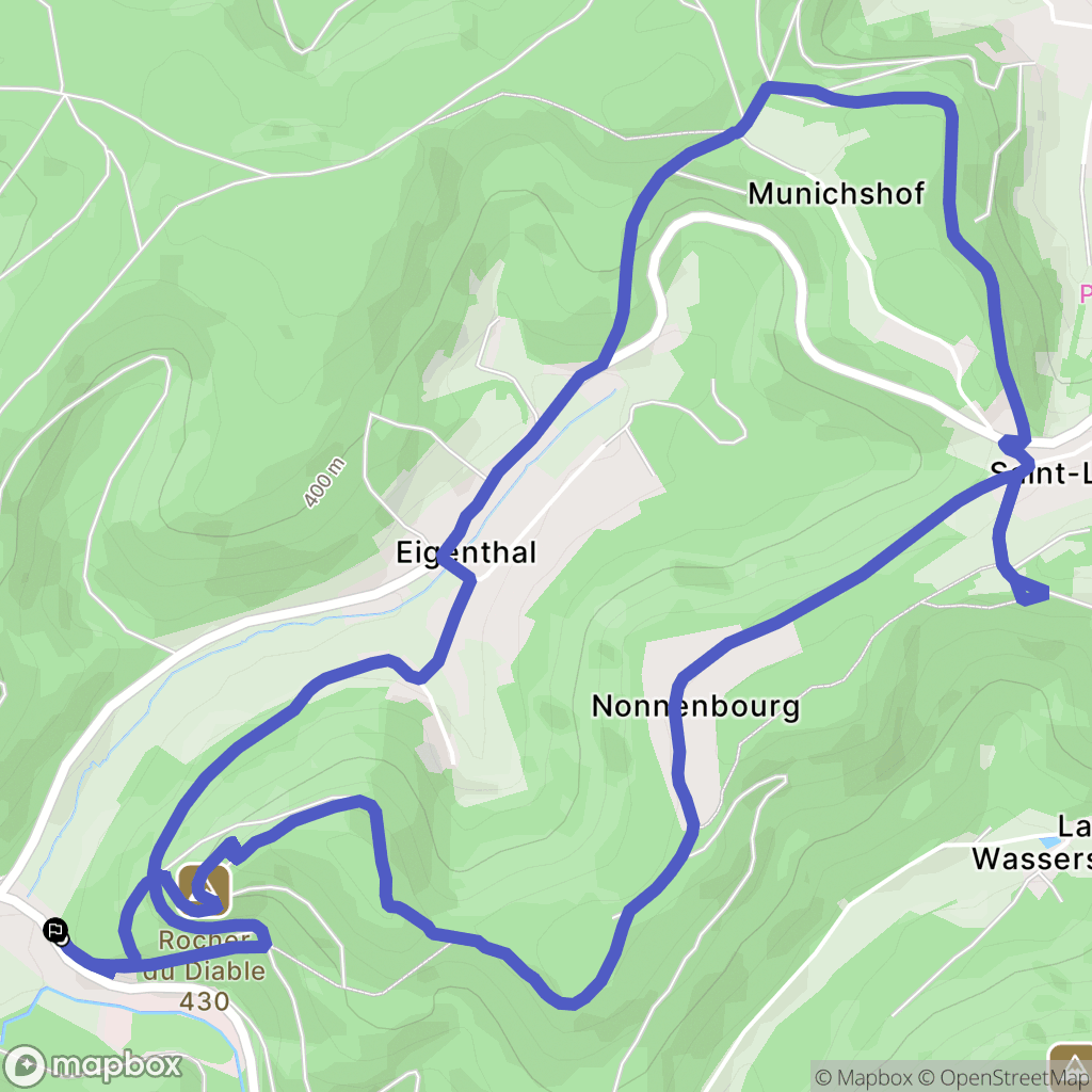 Abreschviller : carte du parcours de randonnée - France