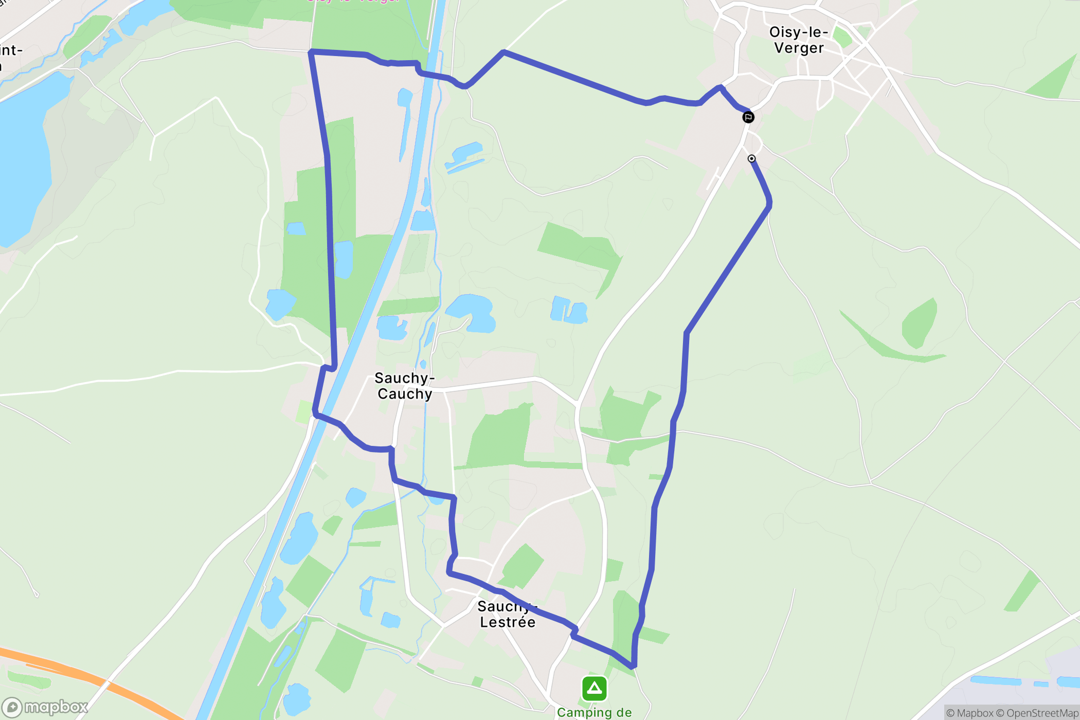 Oisy-le-Verger : carte du parcours de randonnée - France