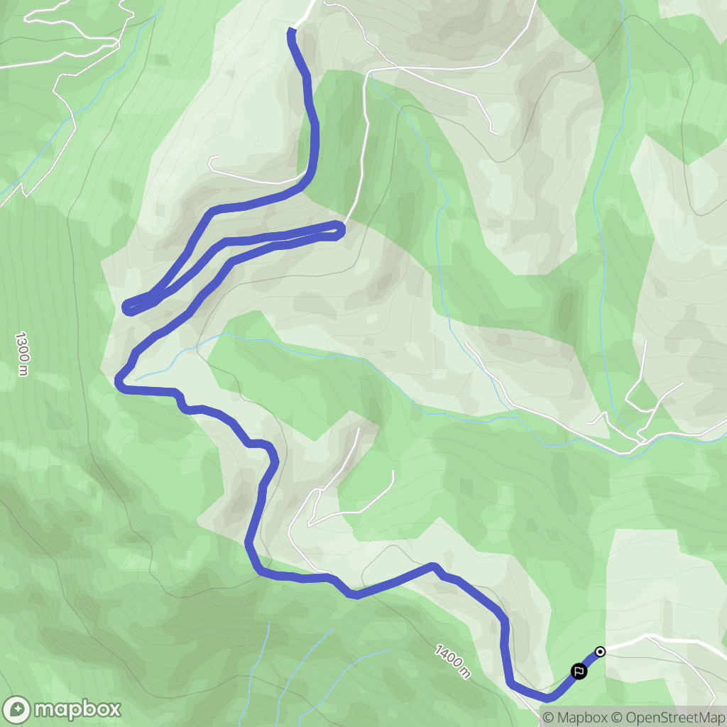 Ugine : carte du parcours de randonnée - France