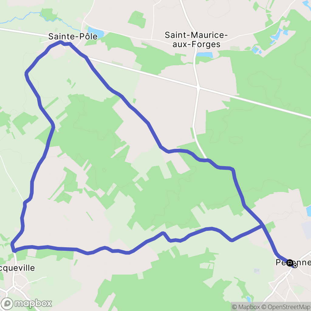 Pexonne : carte du parcours de randonnée - France