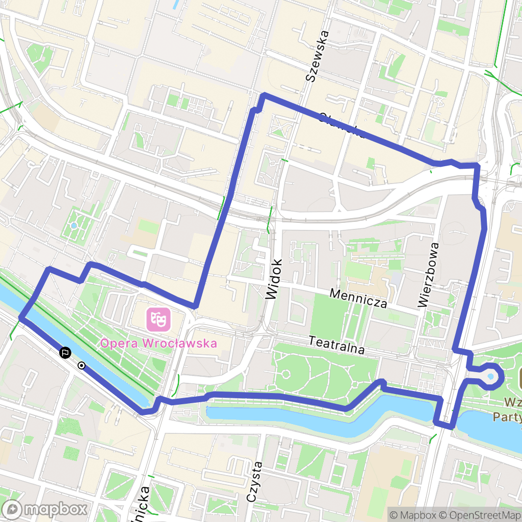 Wrocław: mapa trasy - Poland