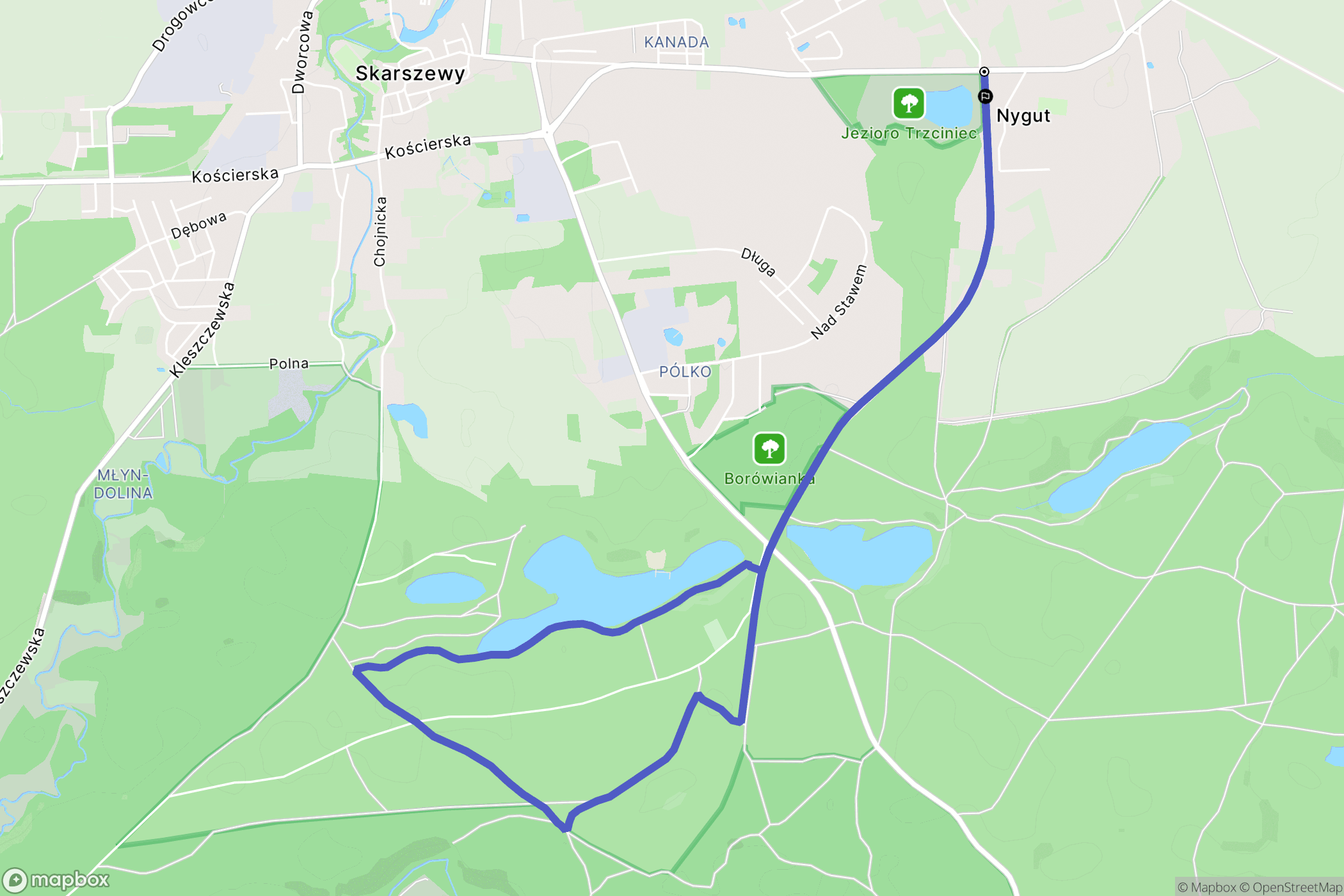 Bolesławowo: mapa trasy - Poland