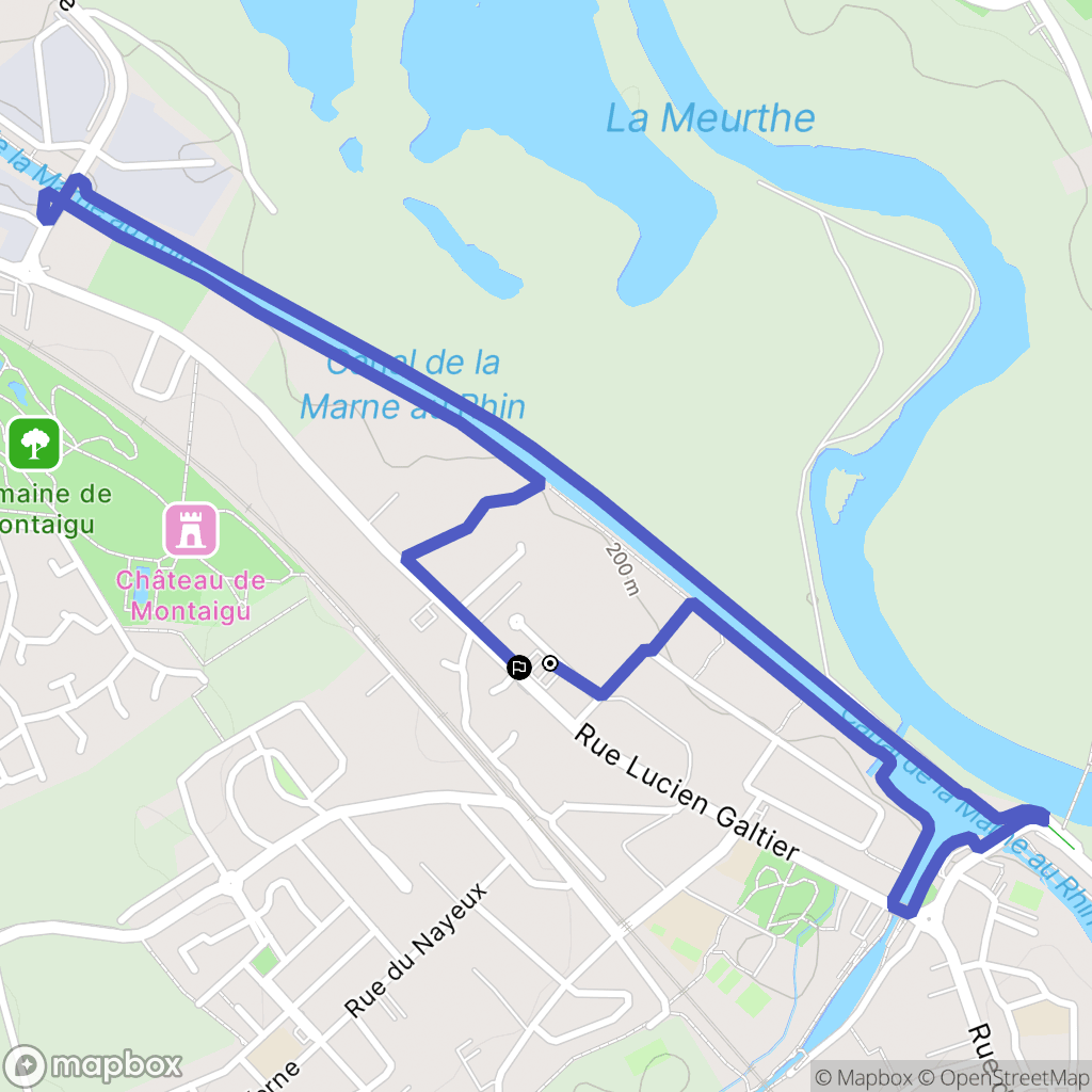 Laneuveville-devant-Nancy : carte du parcours de randonnée - France