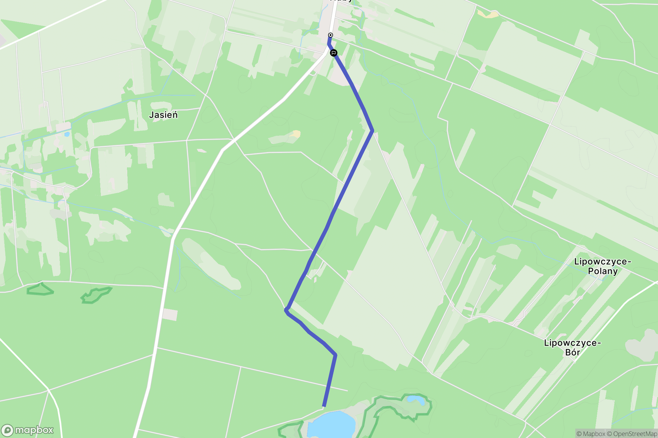 Lipowczyce: mapa trasy - Poland