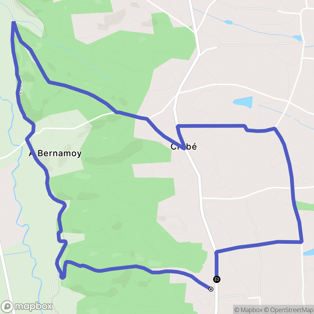 Miélan : carte du parcours de randonnée - France